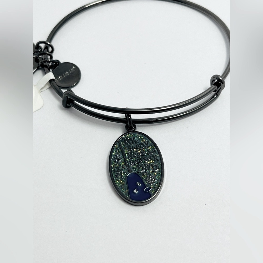 Alex and Ani “Bye Buddy” ELF Expandable Bracelet, Midnight Silver Finish